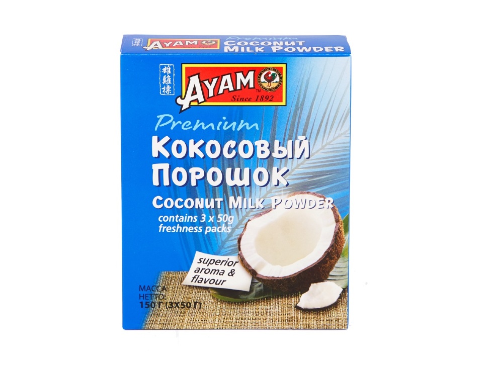 Сухое кокосовое молоко Ayam, 750 гр, (5 шт по 150 гр)