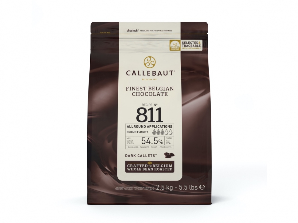 Шоколад темный в дисках 54,5%, Callebaut, 200 гр