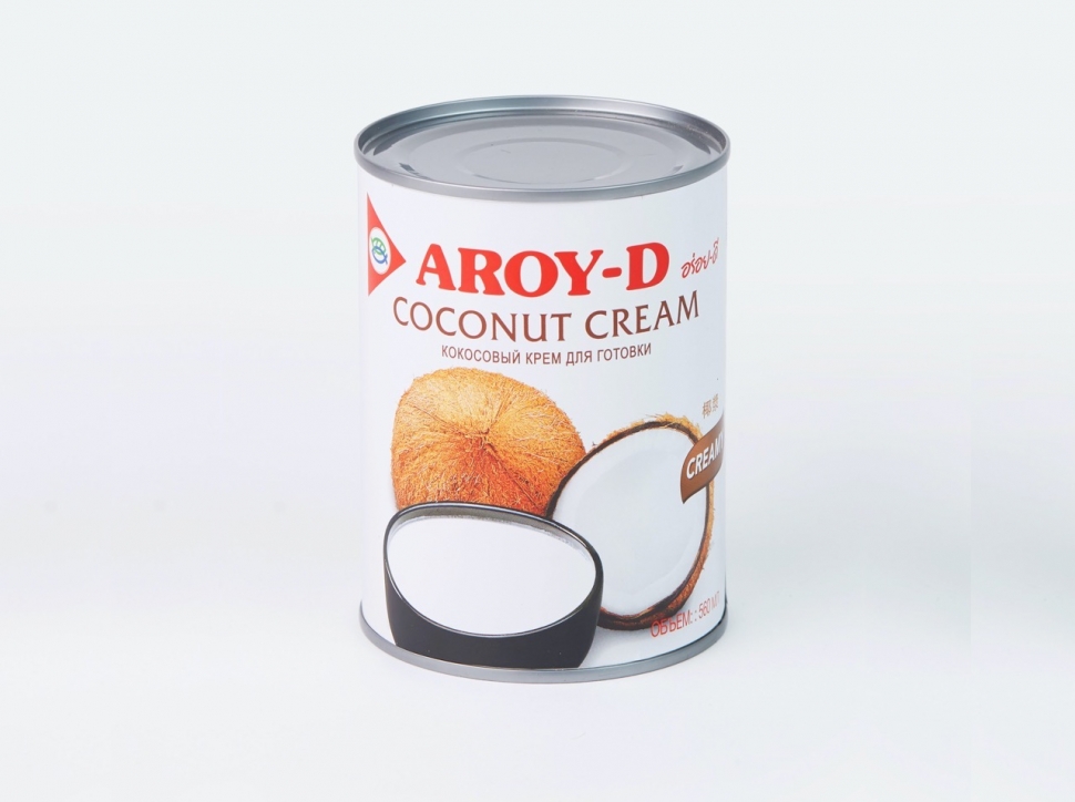 Кокосовые сливки Aroy-D, 20-22% жирность, 560 мл, (1 шт)