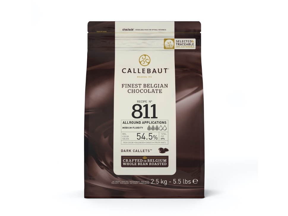 Шоколад темный в дисках 54,5%, Callebaut, 10 кг