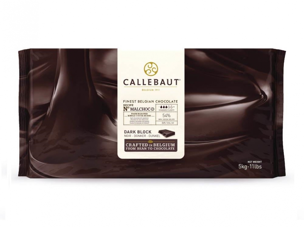 Шоколад темный с заменителем сахара, 54%, Callebaut, 200 гр